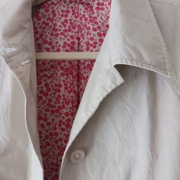Vintage Laura Ashley Midi Rain Coat Jacket Floral Lining - Picture 8 of 10
